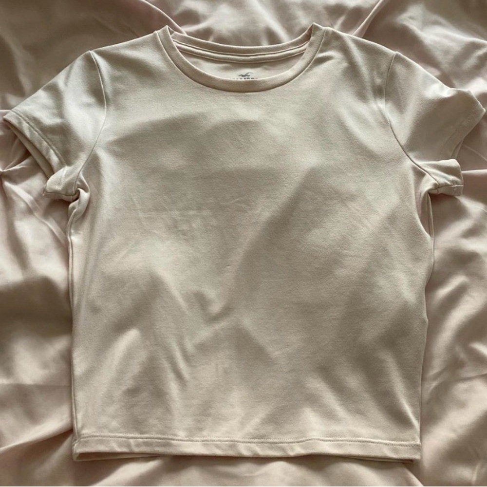 Hollister Soft Stretch Seamless Baby Tee Pale Pink XS